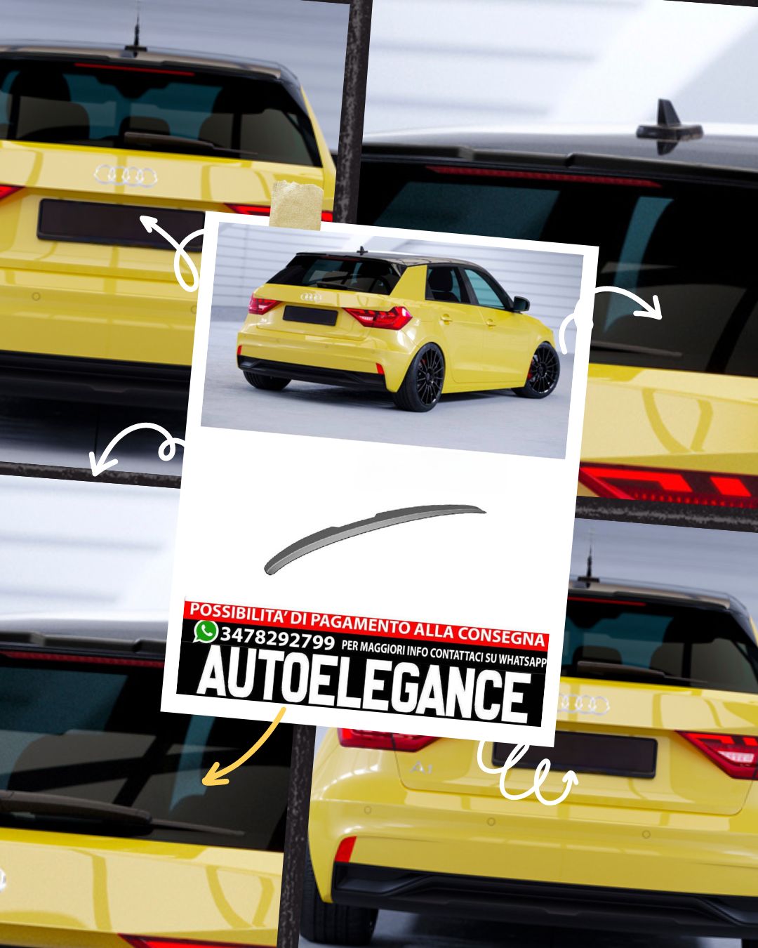 SPOILER suitable for Audi A1 GB