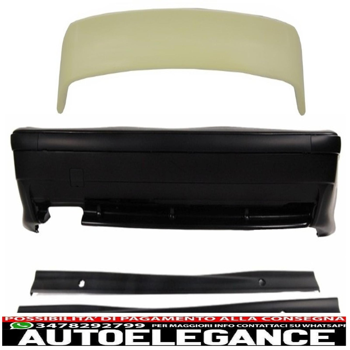 paraurti posteriore con minigonne laterali spoiler bagagliaio ala superiore design ltw adatto per bmw e36 serie 3 (1992-1998) design m3