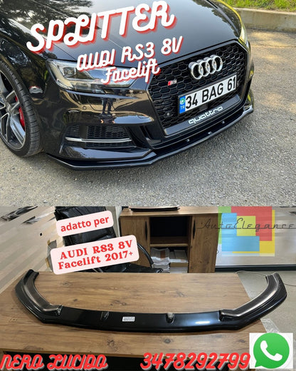 ⭐SPLITTER ADATTO PER AUDI RS3 8V Facelift 2017+  Versione 2⭐