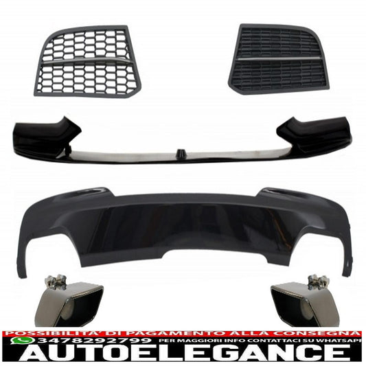 kit di conversione spoiler e diffusore d'aria adatto per bmw serie 5 f10 f11 berlina touring (2010-2017) da m-technik a m-performance sport m550 design