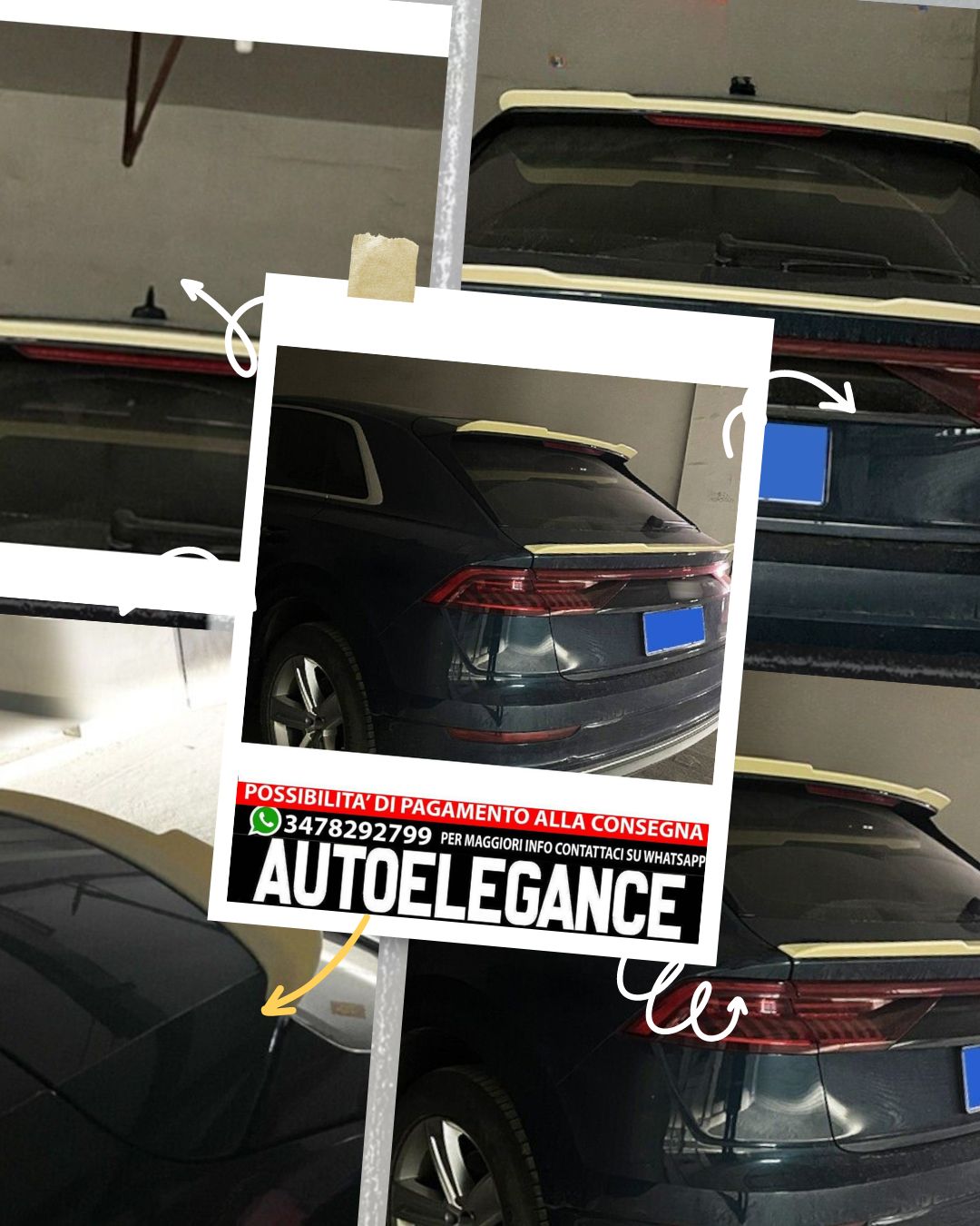 SPOILER adatto per AUDI Q8 2018+