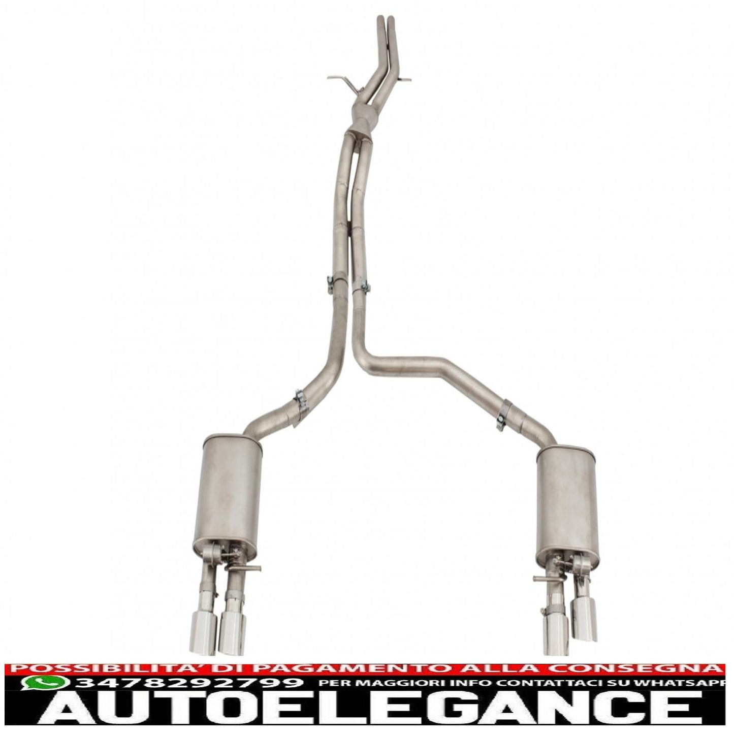 Full exhaust system suitable for Audi A7 4G (2010-2018) 2.5L/2.8L/2.0T/1.8T/3.0T petrol engine with Valvetronic 