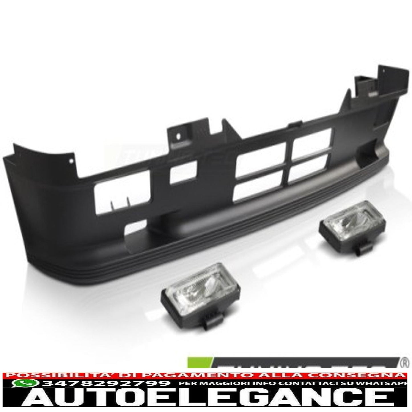 Sport Style Front Bumper + Fog Lamp For BMW E30 82-90 