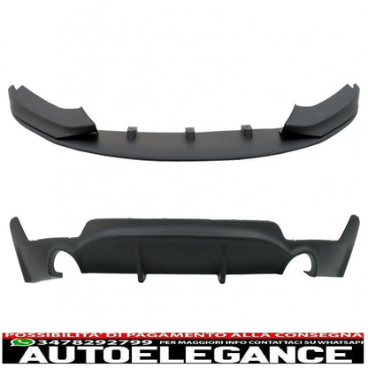 Pacchetto di conversione al diffusore d'aria dal design M con spoiler sul paraurti anteriore adatto per BMW Serie 4 F32 F33 F36 (2013-2019)