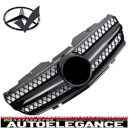 griglia sport griglia radiatore adatto per mercedes r230 sl 2001-2006 nero lucido-mostra il titolo originaletesto originalegrill sport kühlergrill passt für mercedes r230 sl 2001-2006 glanz schwarz