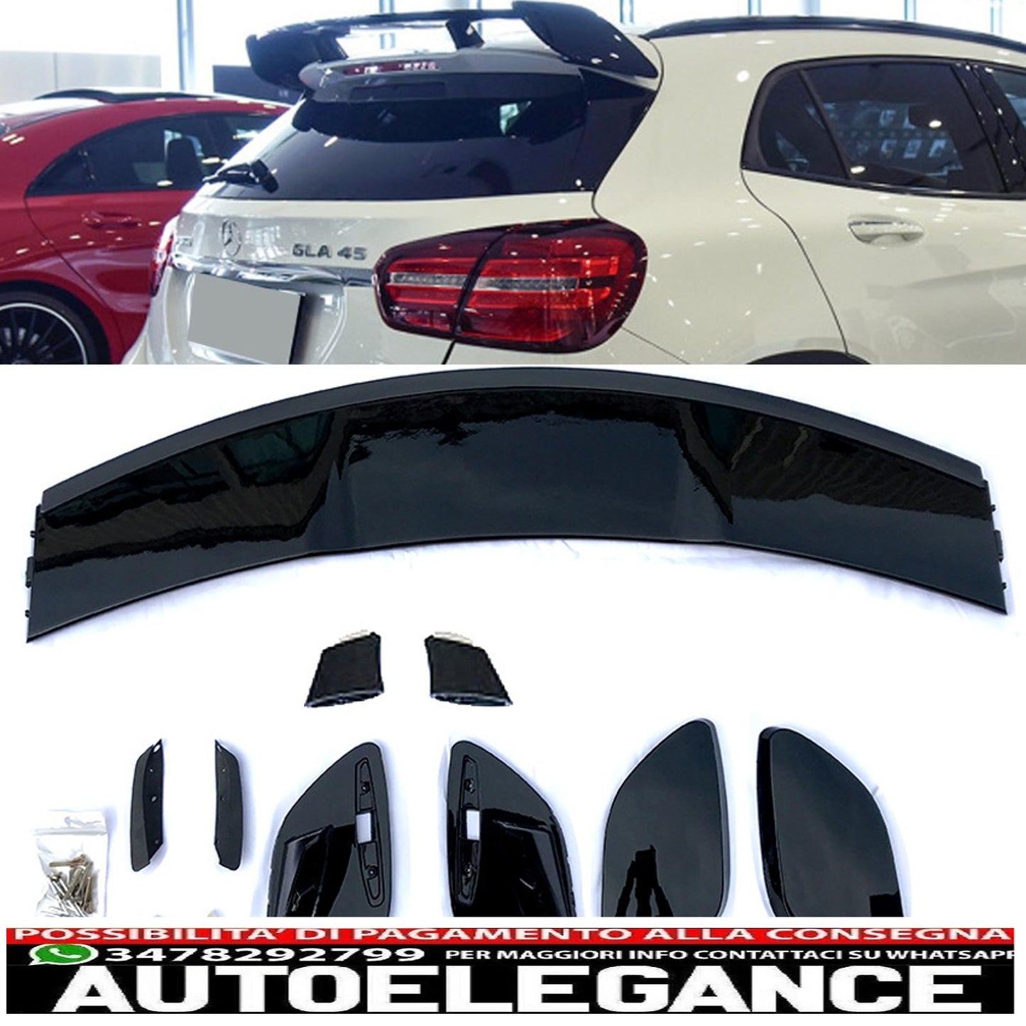 spoiler roof spoiler amg optical fender black for mercedes x156 gla-class show original titleoriginal textspoiler dachspoiler heckflügel amg optik schwarz für mercedes x156 gla-klasse