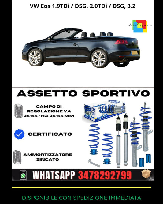 🔥Assetto sportivo adatto per VW Eos 1.9TDi / DSG, 2.0TDi / DSG, 3.2🔥