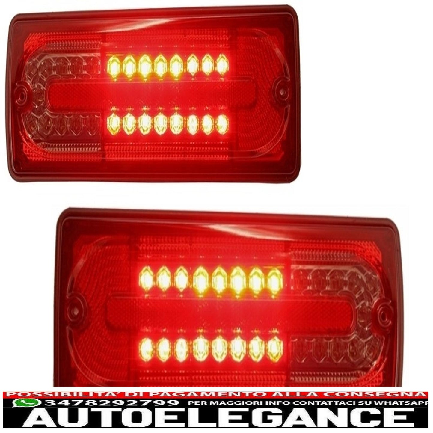 led rear lights suitable for mercedes g class w463 (1989-2015) smoke red