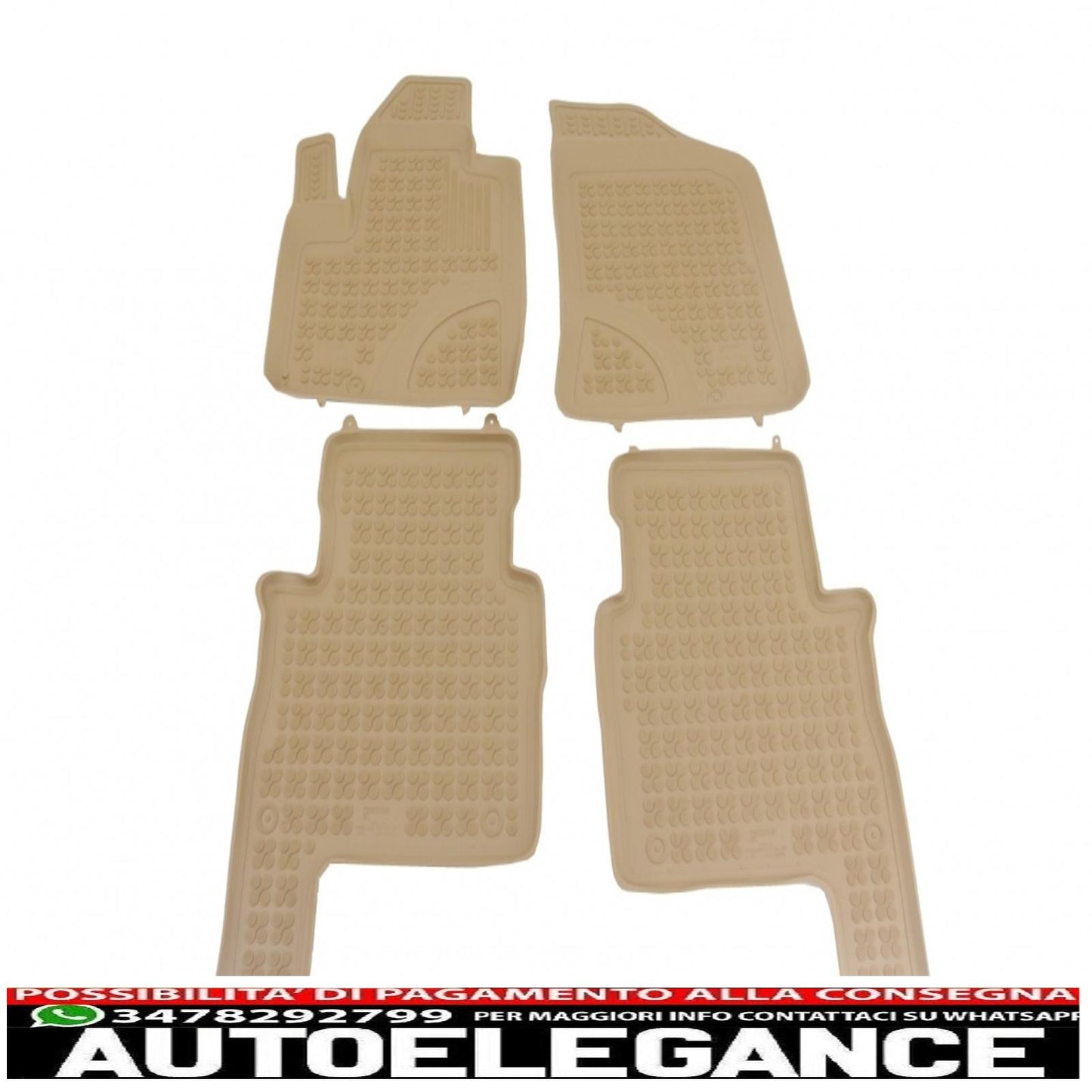 Beige rubber mat suitable for Hyundai Santa Fe 2007-2012