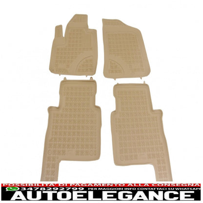 Beige rubber mat suitable for Hyundai Santa Fe 2007-2012