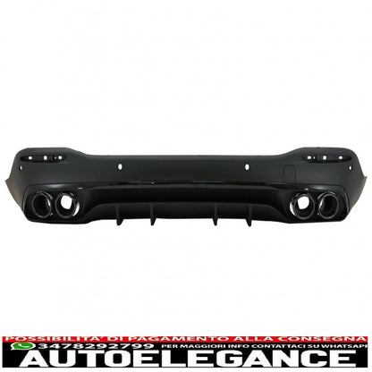 rear diffuser with black exhaust tips suitable for mercedes gle w167 suv v167 sport line (2019-up) gle53 design night package