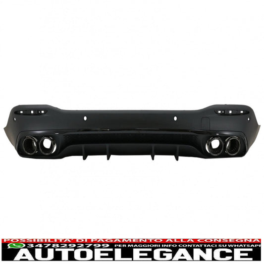 rear diffuser with black exhaust tips suitable for mercedes gle w167 suv v167 sport line (2019-up) gle53 design night package