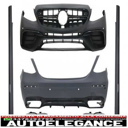 body kit suitable for mercedes e-class w213 (2016-2019) e63 design with chrome exhaust tips 