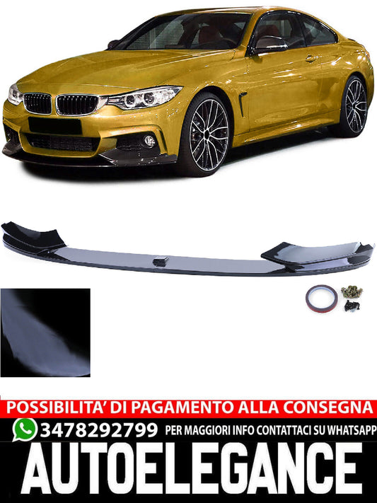 Spoiler anteriore lucido per labbra aftermarket compatibile con BMW Serie 4 F32 F33 F36 dal 13
