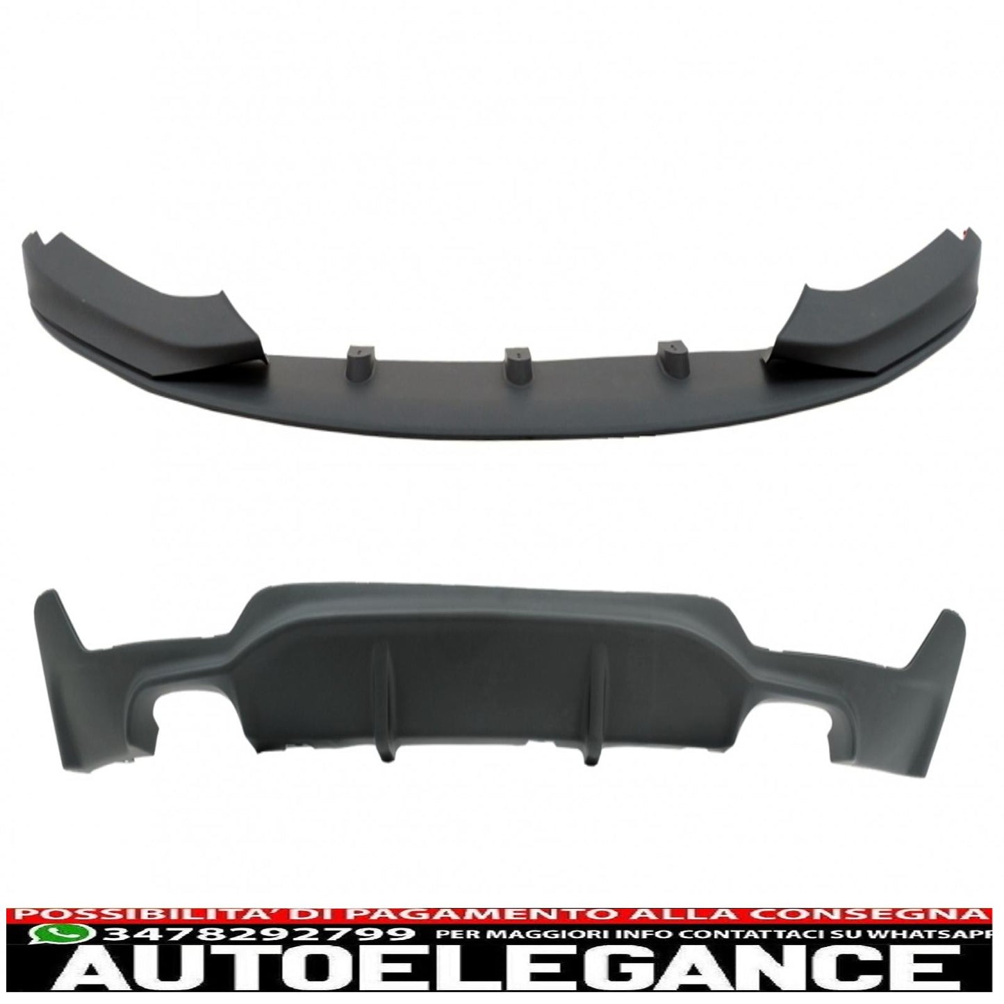 pacchetto di conversione al diffusore d'aria dal design m con spoiler sul paraurti anteriore adatto per BMW F32 F33 F36 Serie 4 (2013-2019)