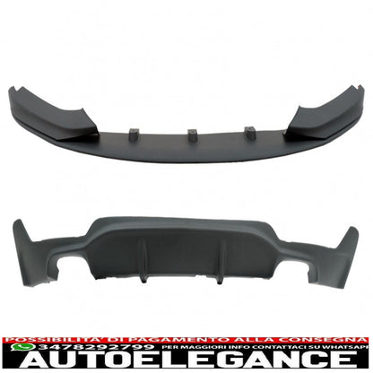 pacchetto di conversione al diffusore d'aria dal design m con spoiler sul paraurti anteriore adatto per BMW F32 F33 F36 Serie 4 (2013-2019)