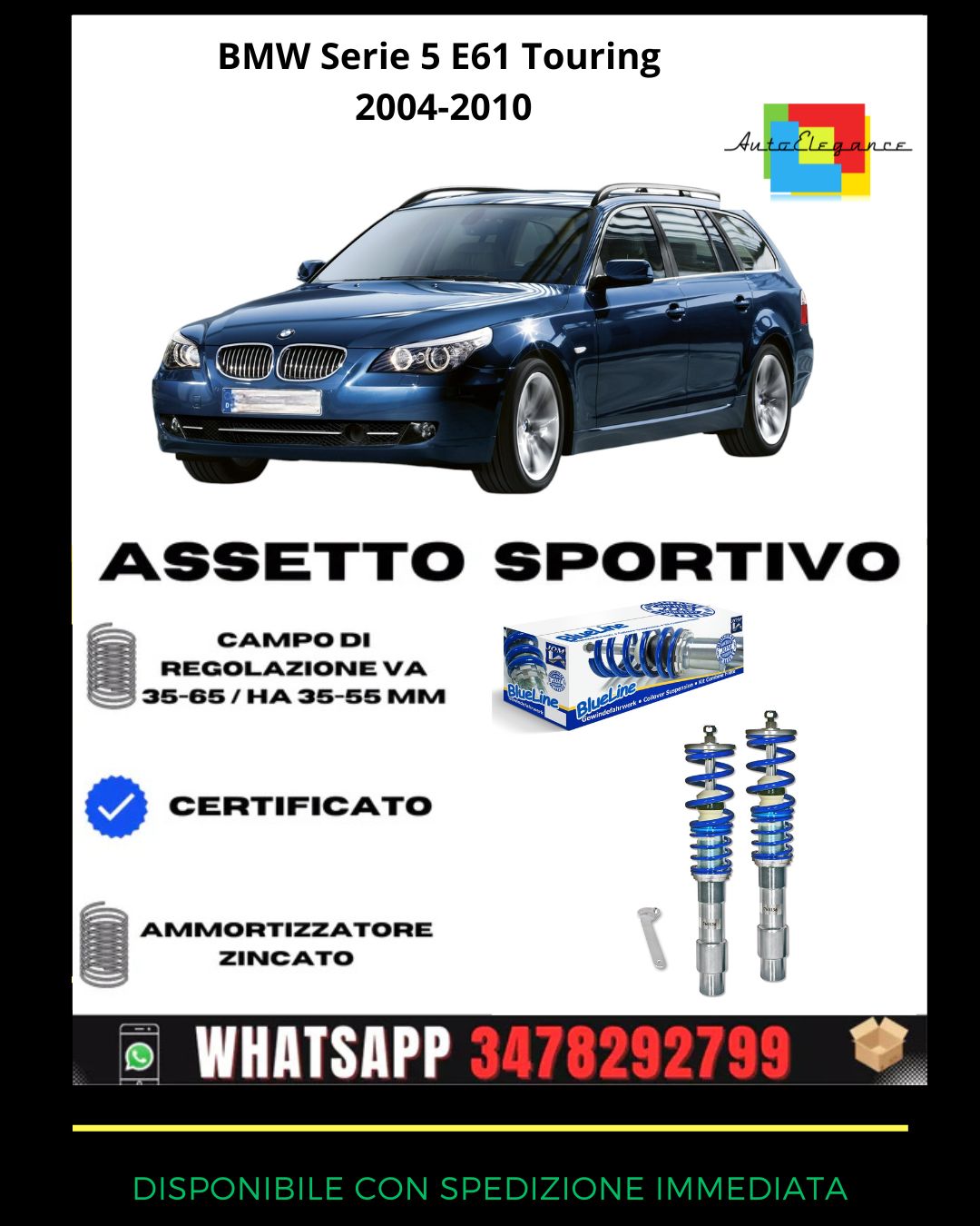 🔥Assetto sportivo adatto per BMW Serie 5 E61 Touring  2004-2010🔥