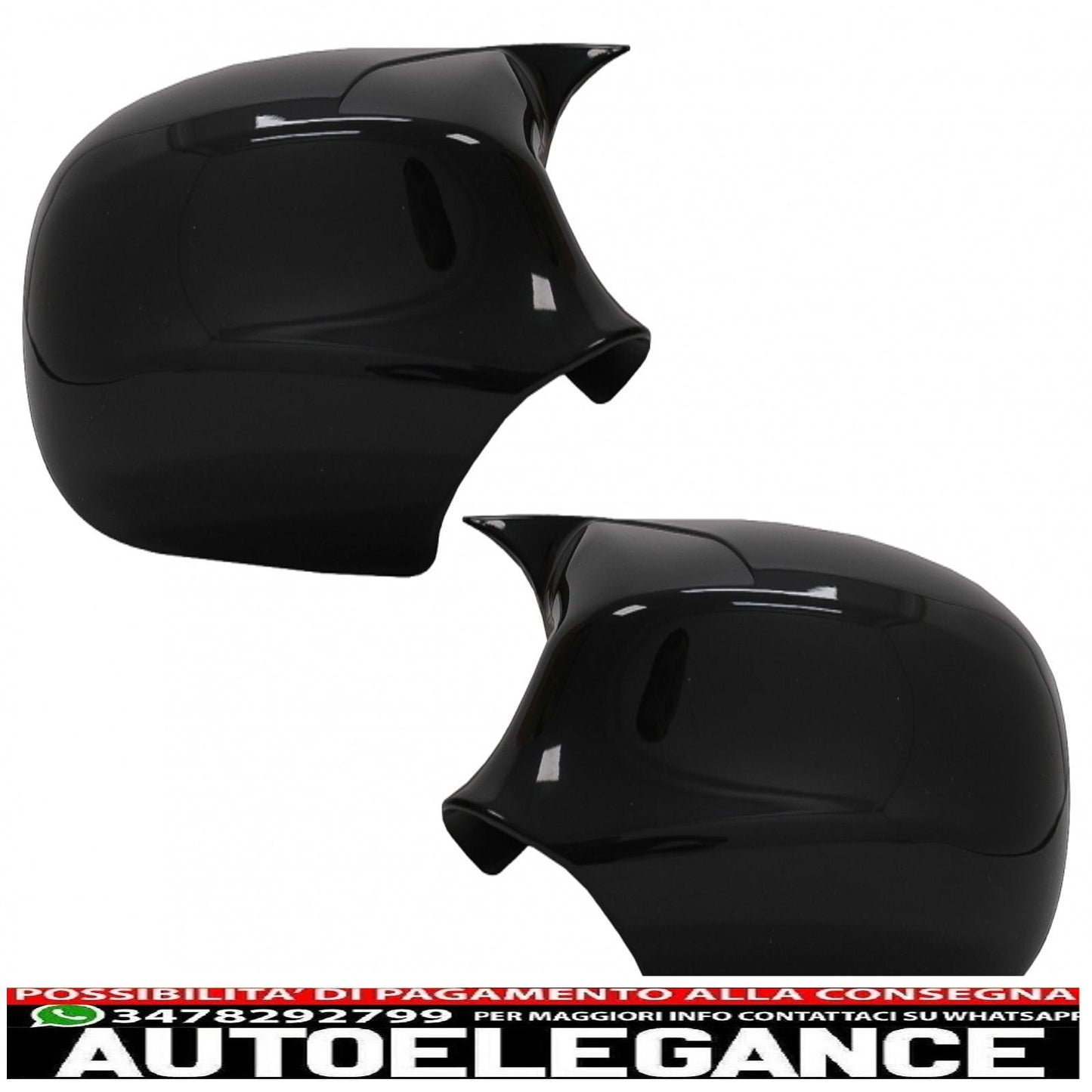 Calotte specchietti adatte per bmw serie 3 e90 e91 lci (2008-2011) m sport design nero lucido AUTOELEGANCERICAMBI