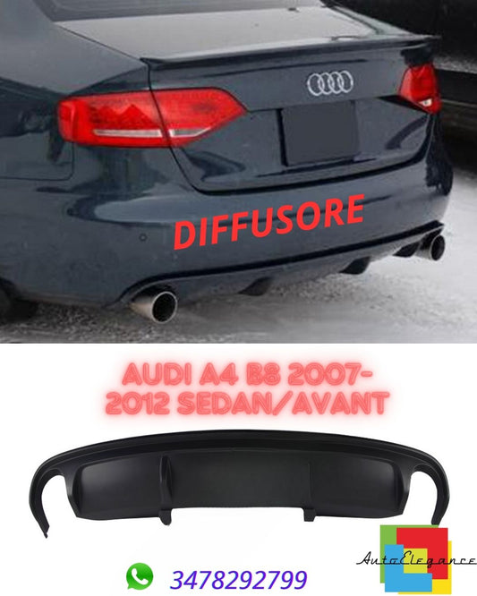 ✨DIFFUSORE ADATTO PER Audi A4 B8 2007-2012 Sedan/Avant ✨