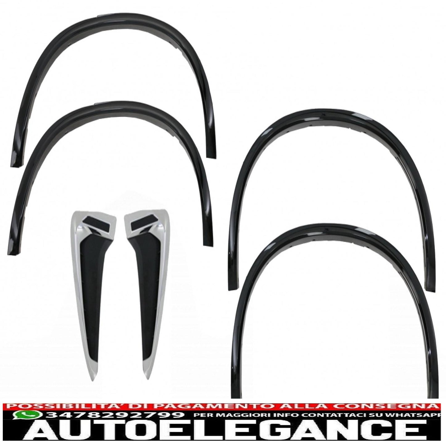wheel arches fenders suitable for bmw x5 f15 (2014+) and side air intakes grilles fenders air ducts m-design piano black