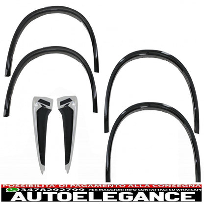 wheel arches fenders suitable for bmw x5 f15 (2014+) and side air intakes grilles fenders air ducts m-design piano black