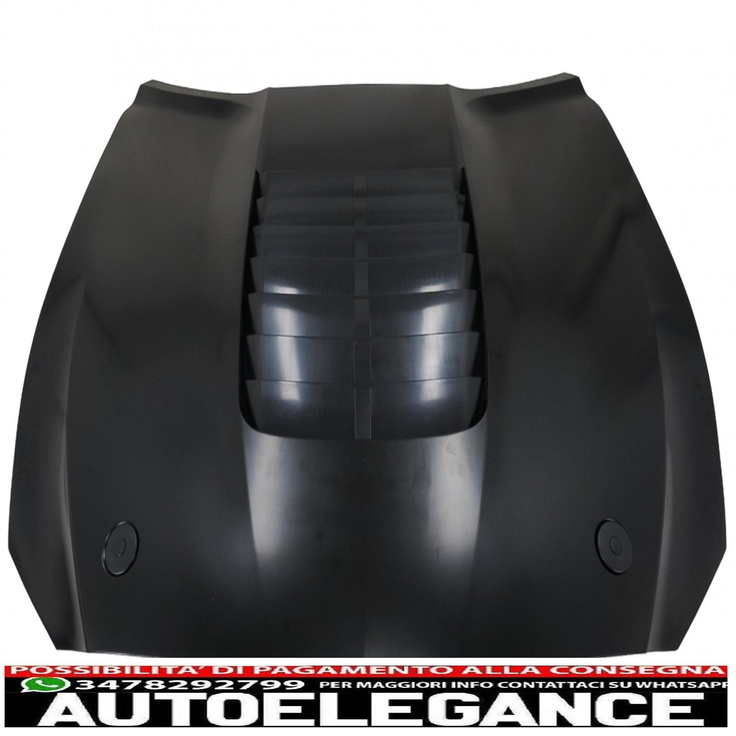 cofano cofano con prese d'aria adatto per ford mustang mk6 vi sesta generazione (2015-2017) design gt 500 AUTOELEGANCERICAMBI