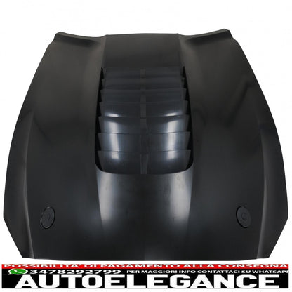 cofano cofano con prese d'aria adatto per ford mustang mk6 vi sesta generazione (2015-2017) design gt 500 AUTOELEGANCERICAMBI