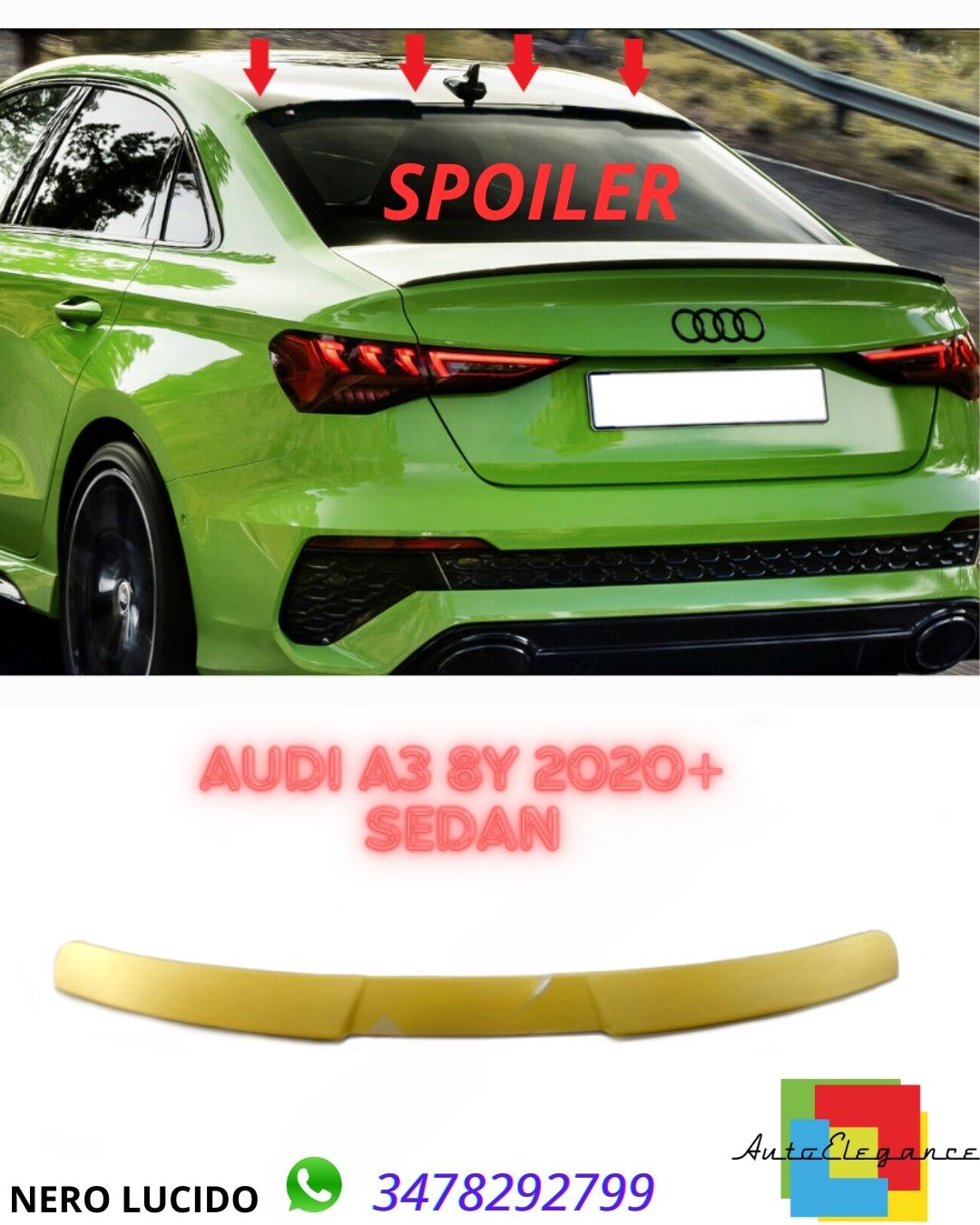 ✨✨SPOILER per Audi A3 8Y 2020+ Sedan ✨✨