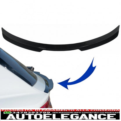 trunk spoiler suitable for audi q8 suv (2018-up) sport design piano black
