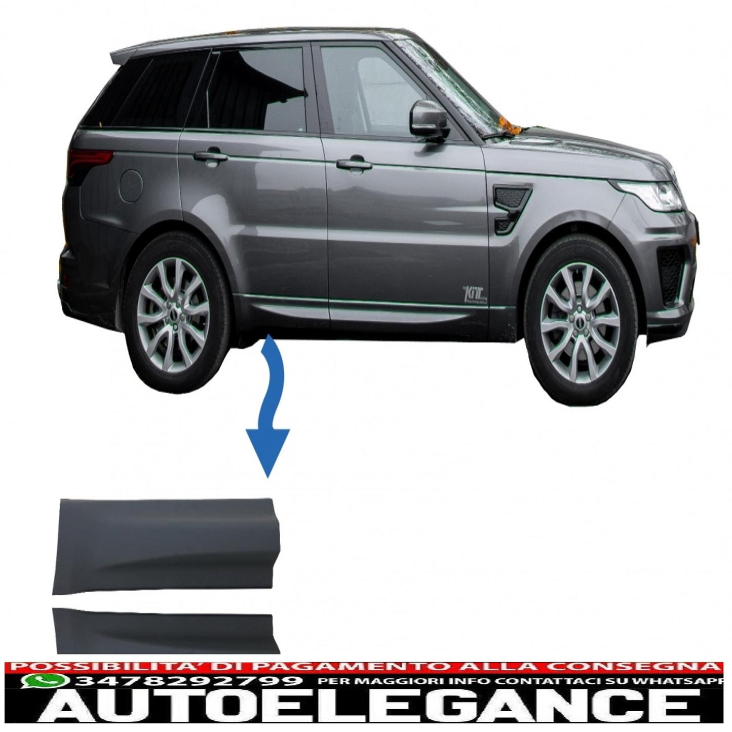 Rear door lower mouldings suitable for Land Rover Range Rover Sport L494 (2013-up) 