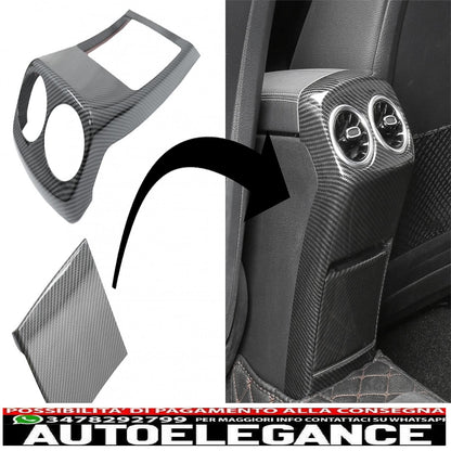 Copertura del rivestimento della presa d'aria della scatola del bracciolo posteriore adatto per mercedes classe A w177 v177 (2018-up) in fibra di carbonio AUTOELEGANCERICAMBI