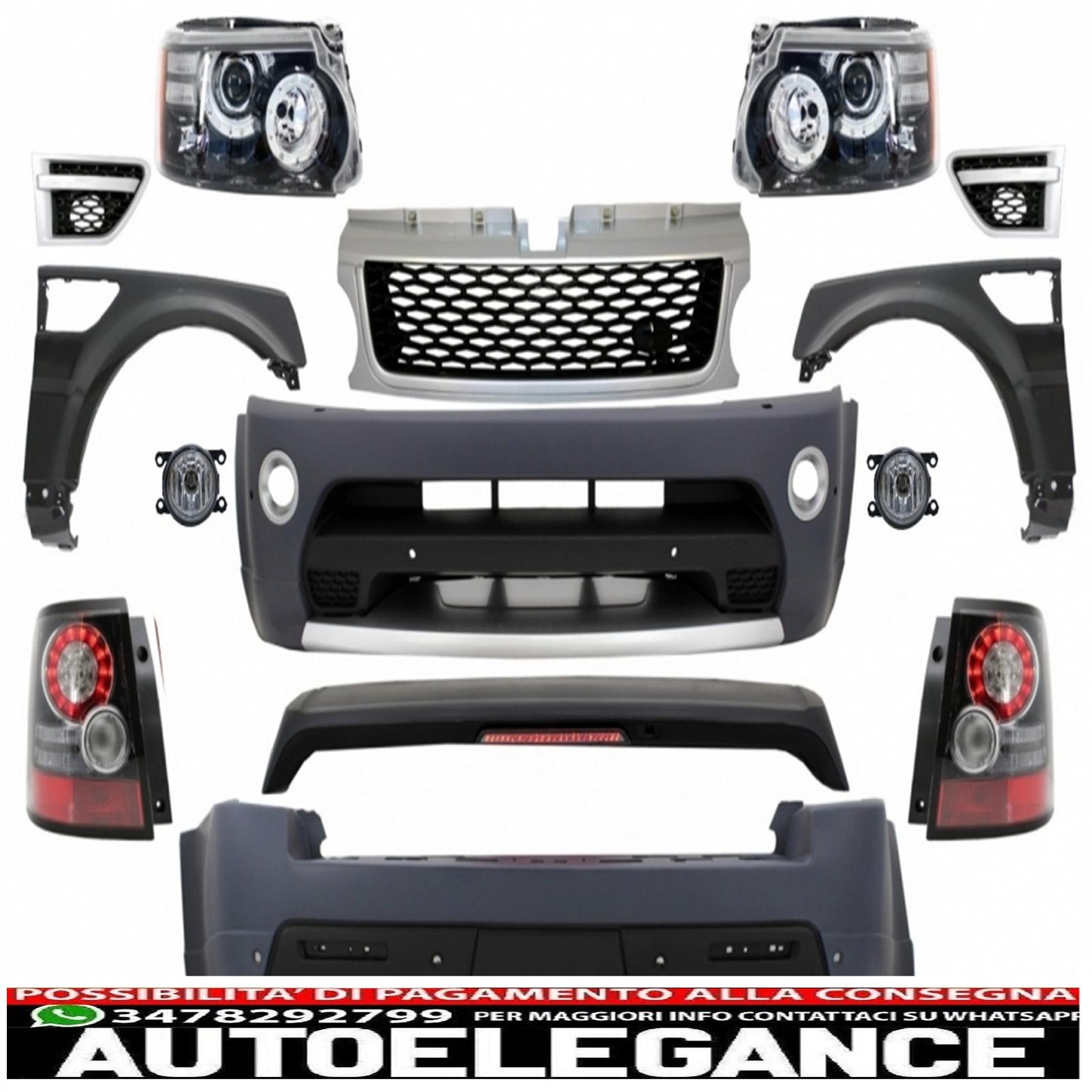 Complete conversion retrofit body kit suitable for land rover sport l320 facelift (2009-2013) autobiography design