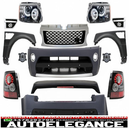 Complete conversion retrofit body kit suitable for land rover sport l320 facelift (2009-2013) autobiography design