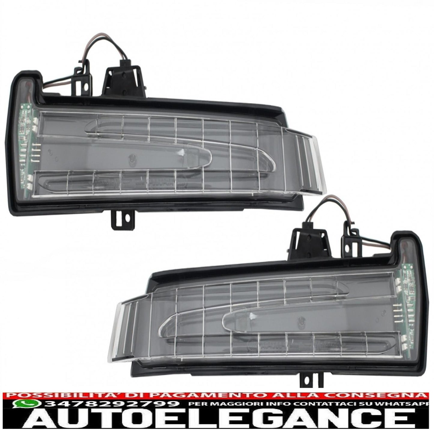 Mirror Indicator, Turn Signal Light, Lamp Suitable for Mercedes A-Class W176 B-Class W246 C-Class W204 CLS W218 E-Class W212 S-Class W221 Facelift Look