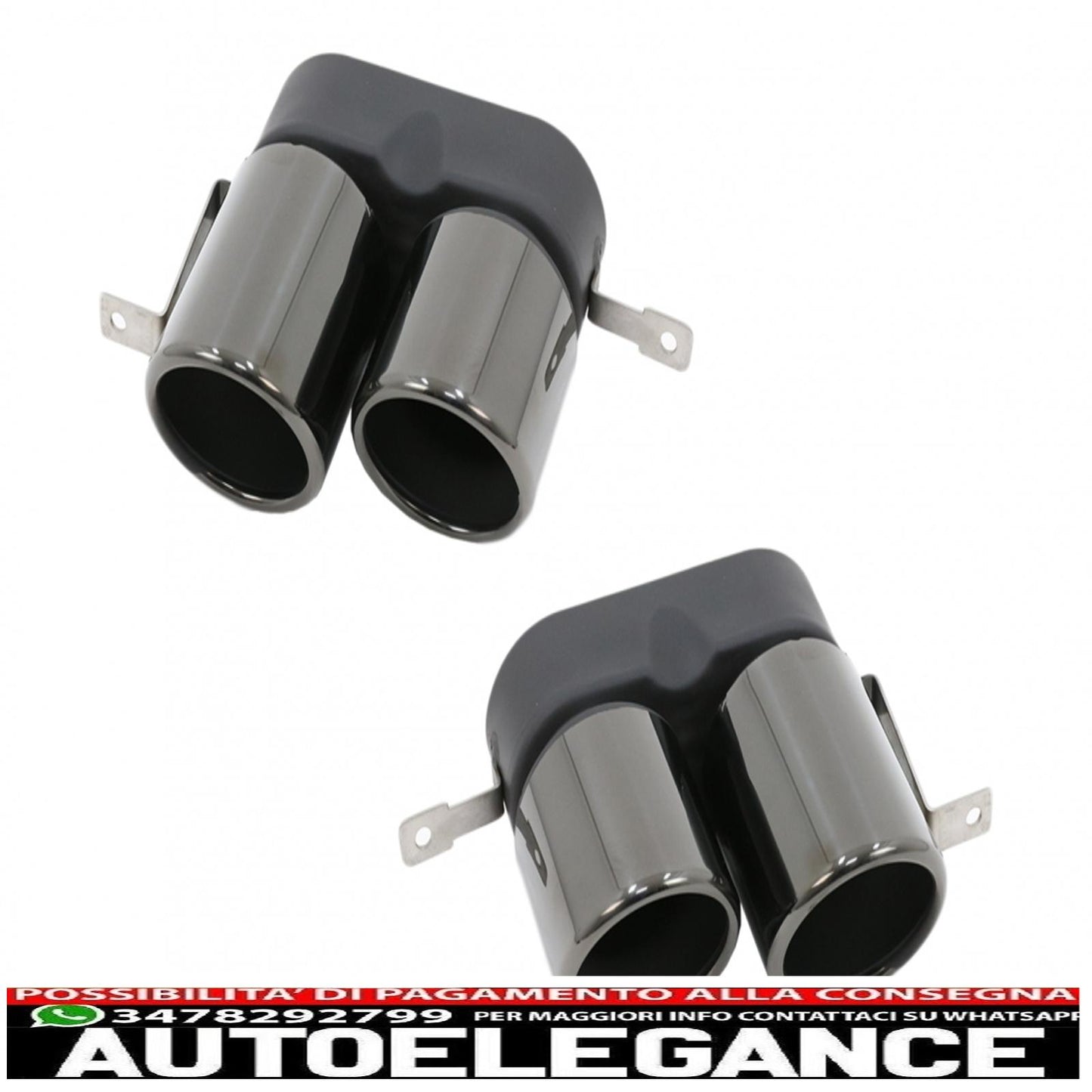 exhaust muffler tips suitable for bmw 3 series g20 g28 m-sport (2019-up) titanium black 