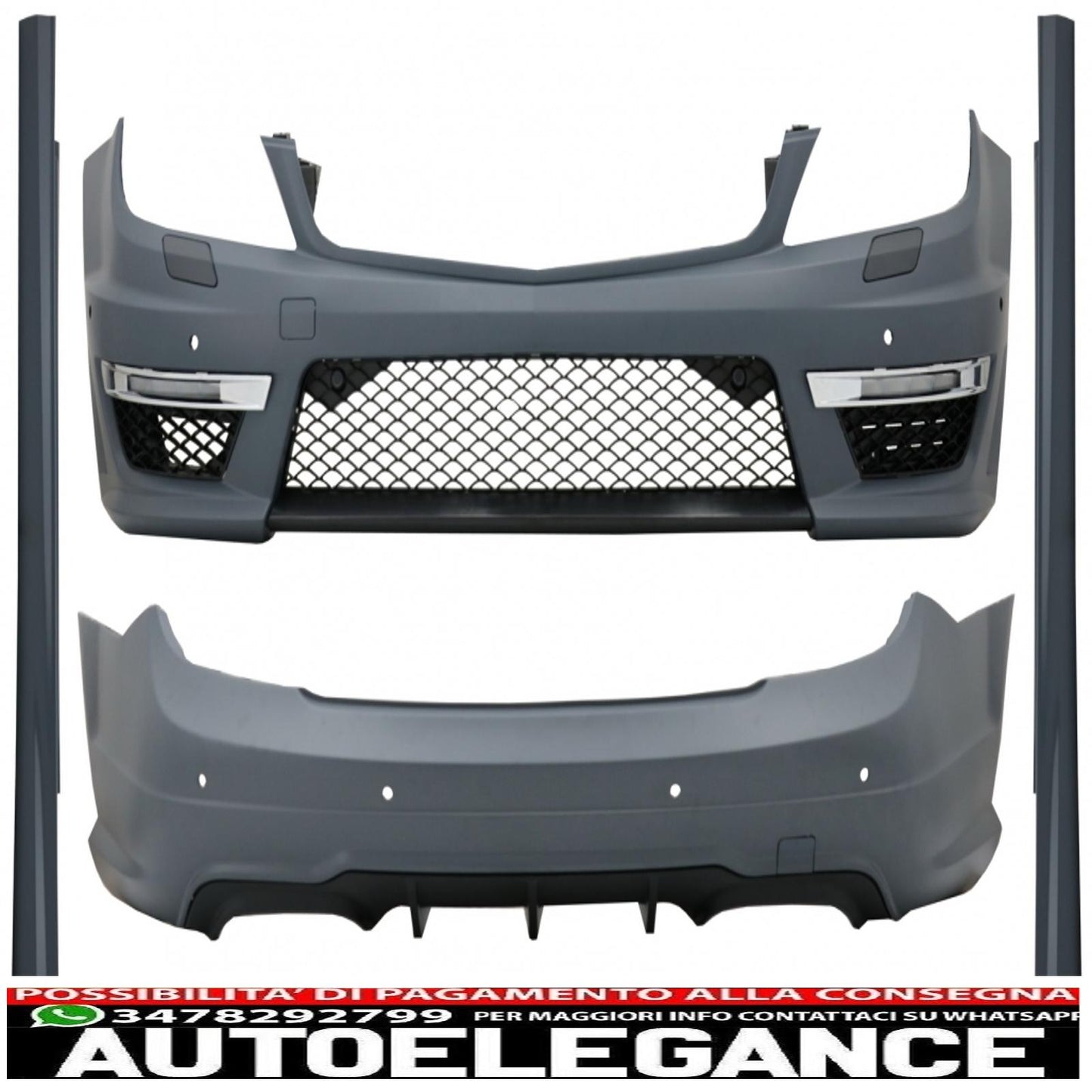 kit carrozzeria completo adatto per mercedes classe c c204 coupé (2011-2015) design c63