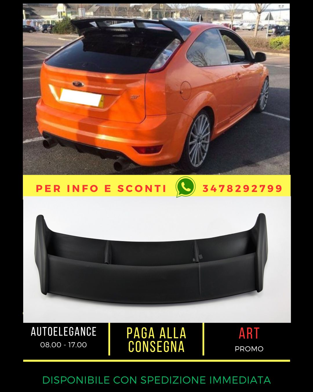 ✨SPOILER ADATTO PER Ford Focus MK2 2004-2011 Hatchback✨