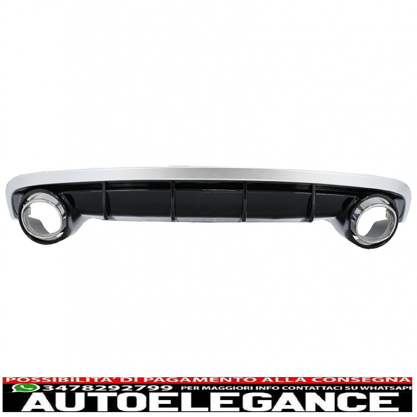 Diffusore mantovana paraurti posteriore e terminali di scarico adatti per audi a6 4g c7 facelift (2015-2018) design rs6