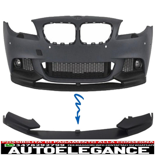 Labbro spoiler paraurti anteriore adatto per bmw serie 5 f10 f11 berlina touring (2011-2017) m-performance