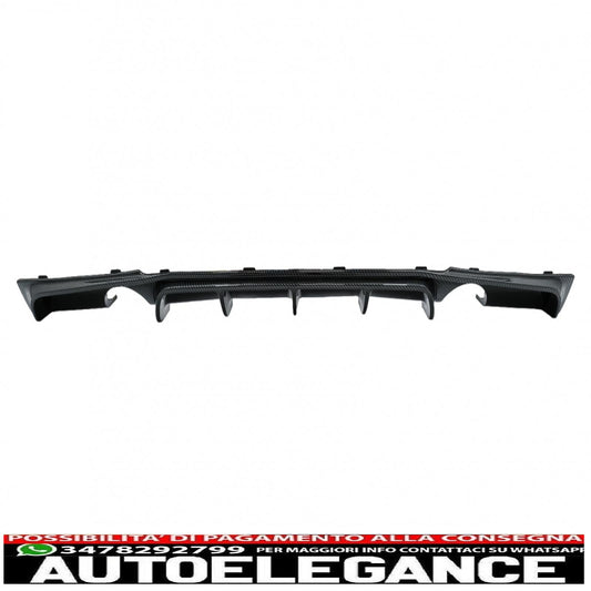 paraurti posteriore spoiler mantovana diffusore doppia uscita per scarico singolo adatto per bmw serie 3 f30 f31 (2011-2019) m performance design rivestimento in pellicola di carbonio