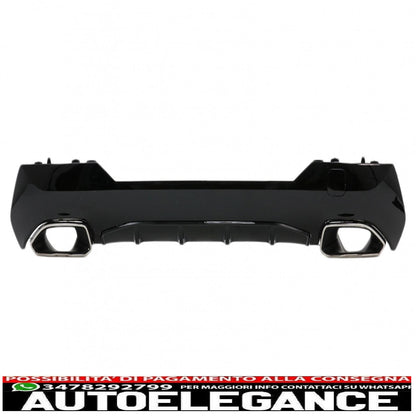 Rear Bumper Valance Diffuser with Exhaust Tips Suitable for BMW 4 Series G22 G23 M Sport (2020-up) M440i Chrome Design