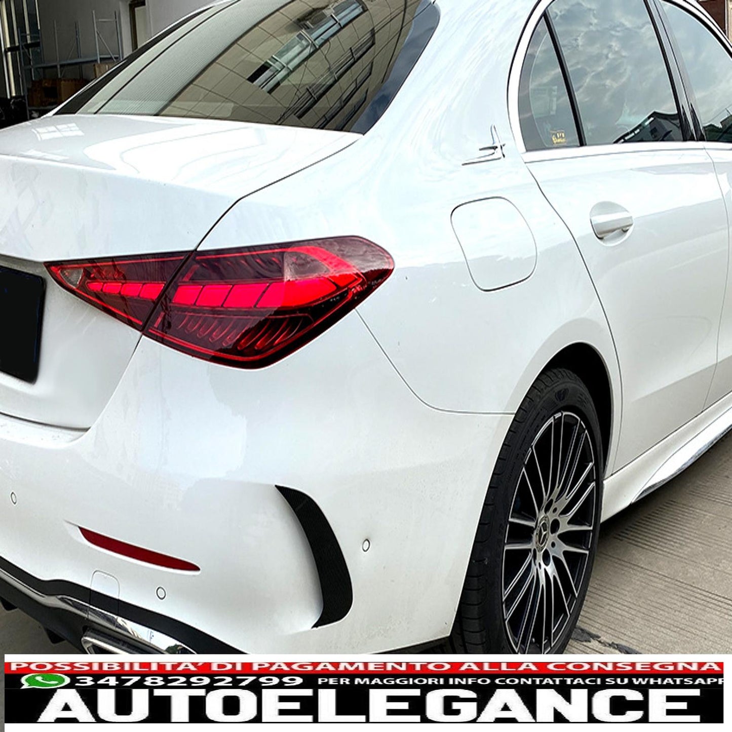 amg ottica flics aero flaps nero adatto per mercedes w206 classe c-mostra il titolo originaletesto originaleamg optik flics aero flaps schwarz passt passt für mercedes w206 c-klasse AUTOELEGANCERICAMBI