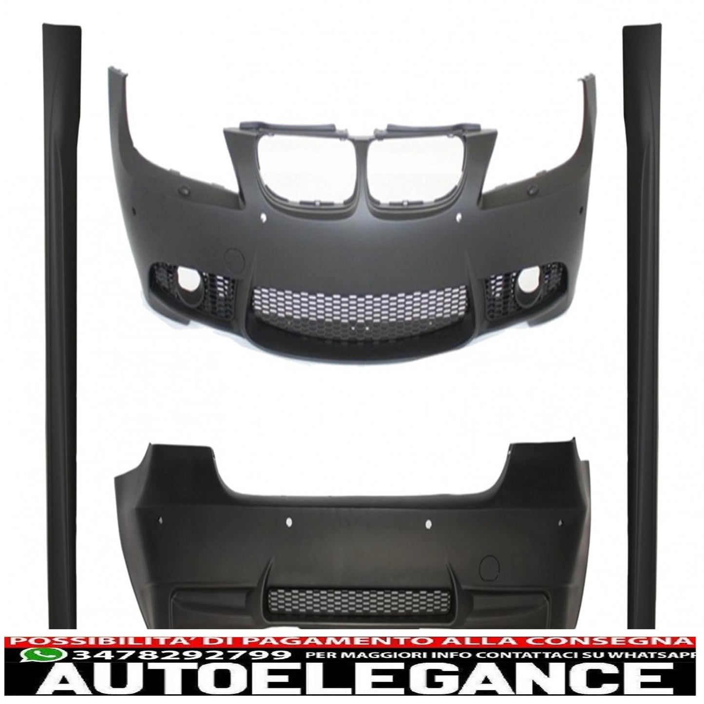 complete body kit suitable for bmw 3 series e90 lci facelift 2008-2011 m3 design with pdc 