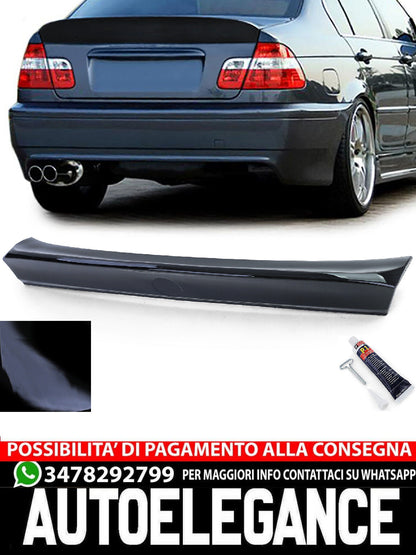 Spoiler posteriore a coda d'anatra CSL Nero lucido adatto per BMW Serie 3 E46 Berlina 98-05