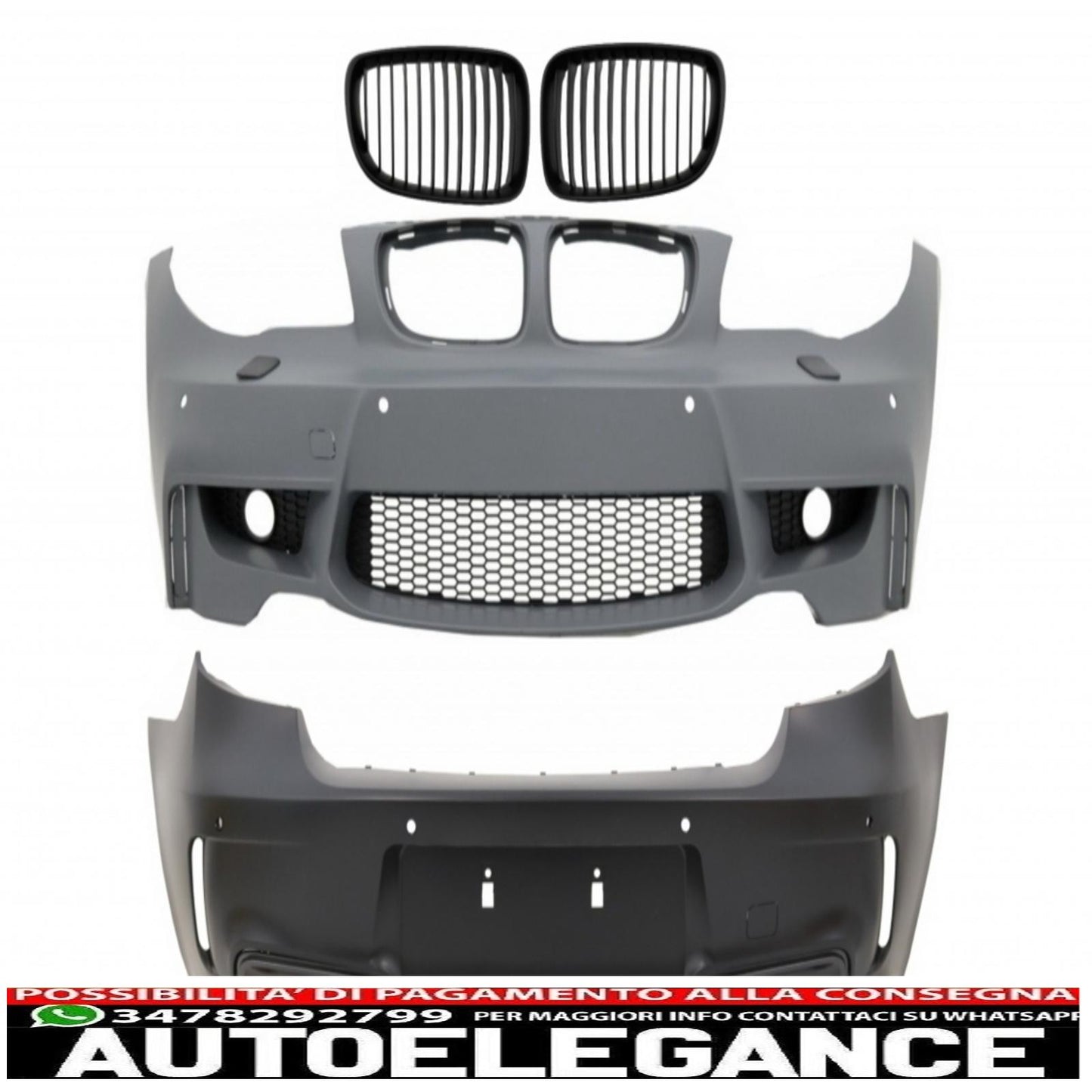 body kit suitable for bmw 1 series e81 e87 hatchback (2004-2011) design 1m with pdc