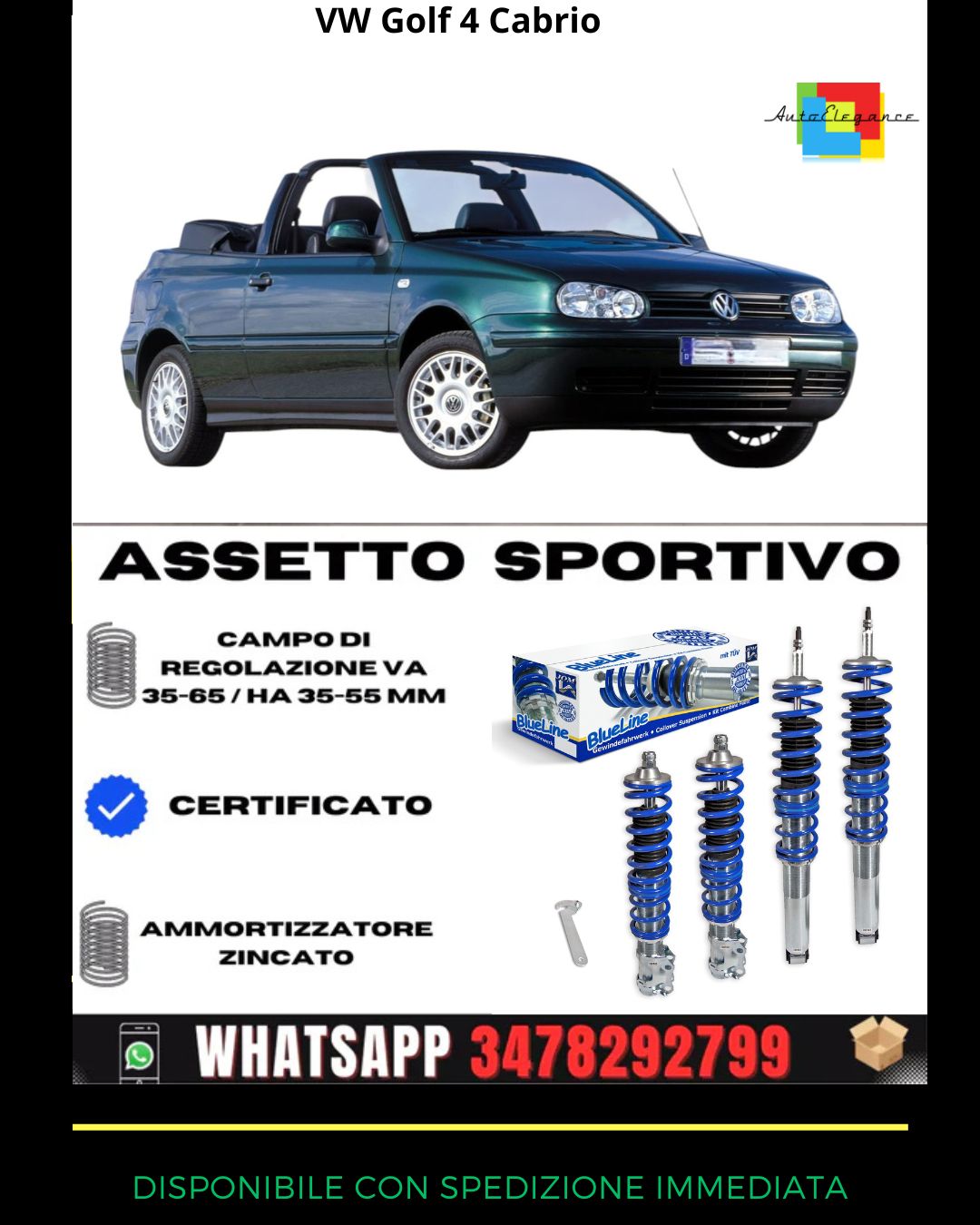 🔥Sports set-up SUITABLE FORVW Golf 4 Cabrio🔥