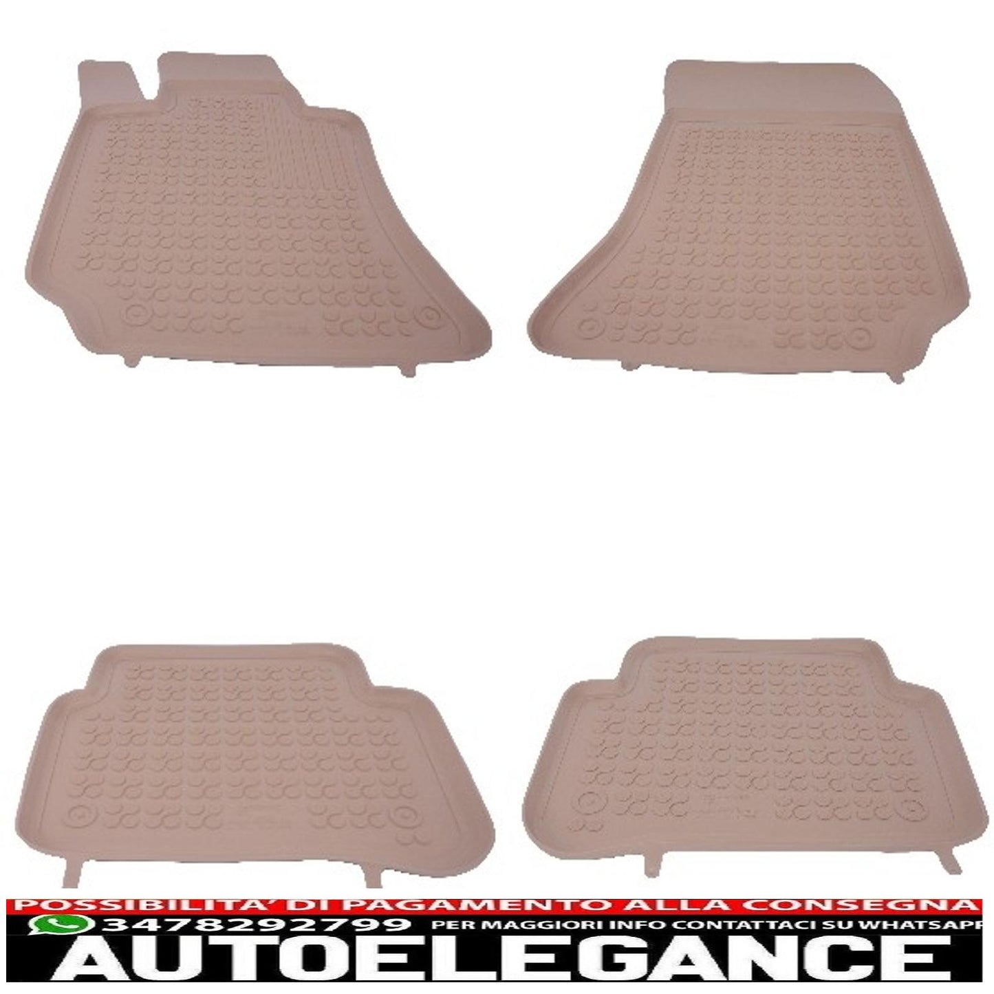 Beige rubber mat suitable for mercedes e class w212 2009-2016