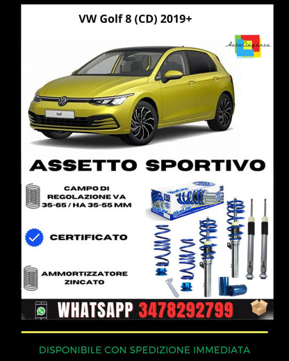 🔥Assetto sportivo per  VW Golf 8 (CD) 1.0 TSI/ 1.2 TSI/ 1.5 TSI 2019+🔥