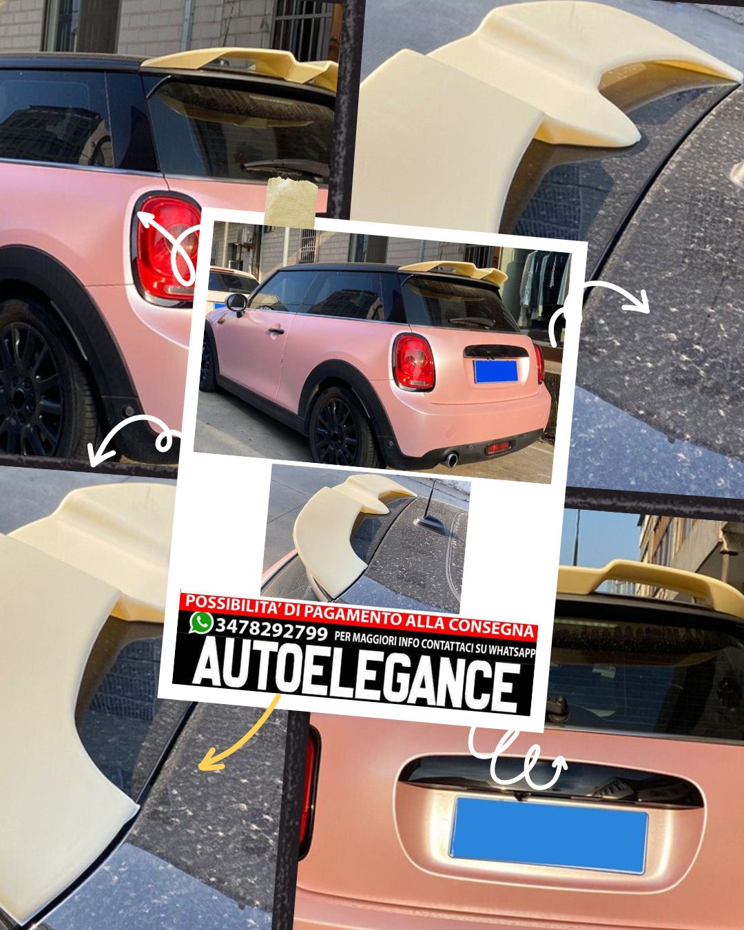 ROOF SPOILER ABS matt black for MiniCooper III F55/F56
