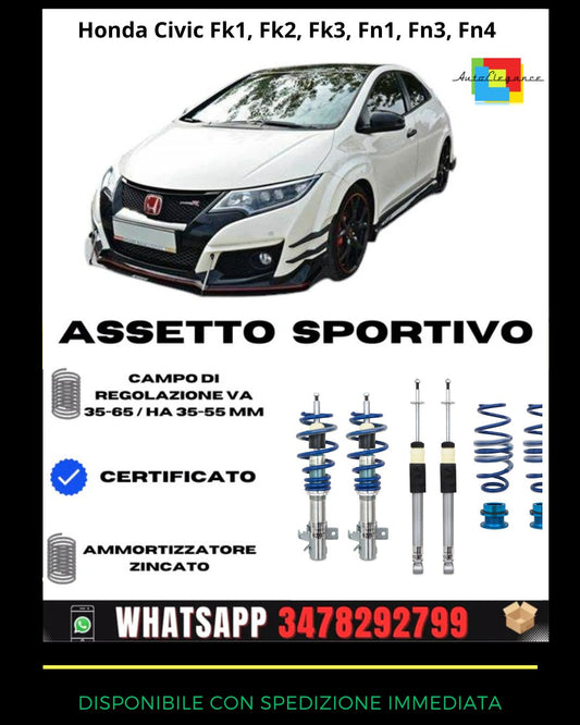 🔥Assetto sportivo ADATTO PER Honda Civic Fk1, Fk2, Fk3, Fn1, Fn3, Fn4 2005-11🔥